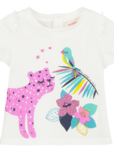 Baby girls' short-sleeved T-shirt FITUTI1 / 19SG09F1TMCA001
