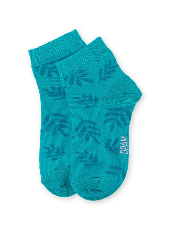 Blue and turquoise socks child girl LYAVERSOCK / 21SI01Q1SOQC216
