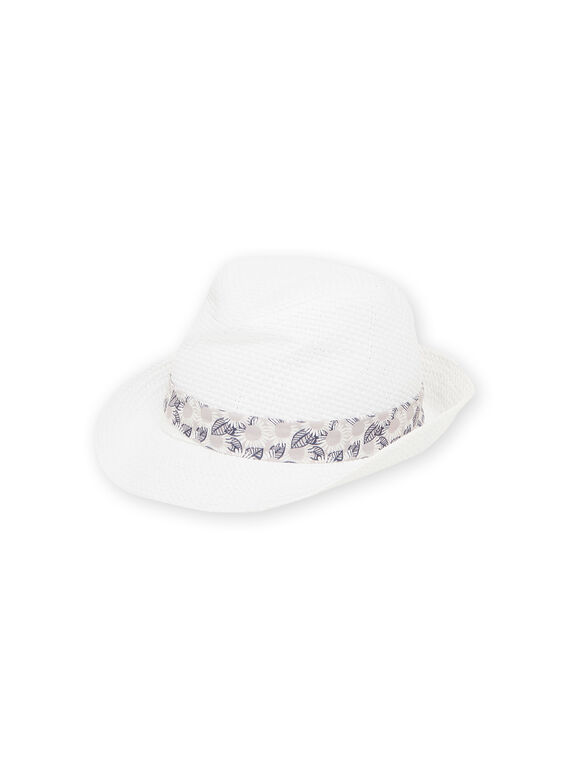 White straw hat RYOJOCHA1 / 23SI02B4CHA000