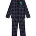 Child boy Christmas dinosaur checkered pajama set