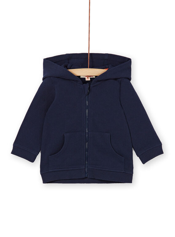 Baby boy night blue cotton hoodie LUJOGIL2 / 21SG1033GIL713