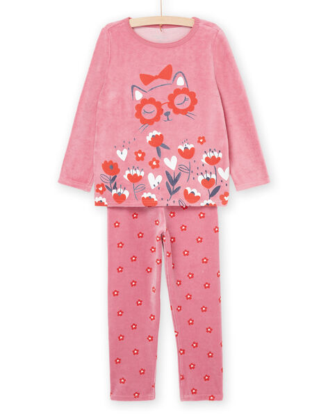 Sweater and pants pyjama set with flowers and cats print PEFAPYJGLA / 22WH1124PYJD318