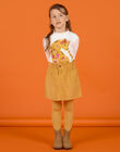 Girl's yellow corduroy paperbag skirt MASAUJUP1 / 21W901P2JUPB107