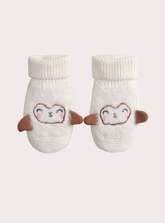 Embroidered knitted baby booties VOU1CHOS / 24WF42C1CHP001