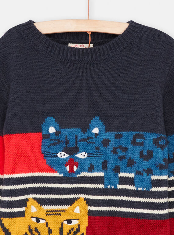 Boy's multicolored striped sweater SOFORPUL / 23W902K1PUL705