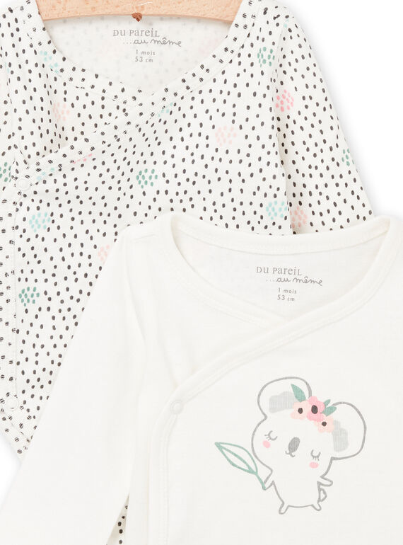 Set of 2 cross-over bodysuits POU1BOD1 / 22WF0381BOD001