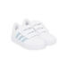 White ADIDAS sneakers with silver details child girl