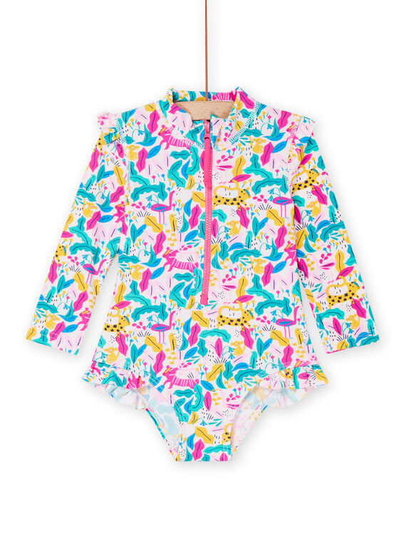 Tea pink jumpsuit with animal print RYICOMB / 23SI09RBMAID329