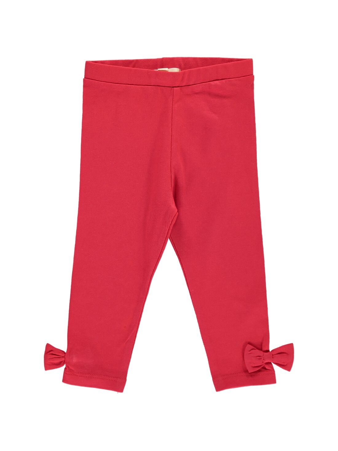 Velour Baby Girl Rhinestone Studded Leggings - Red