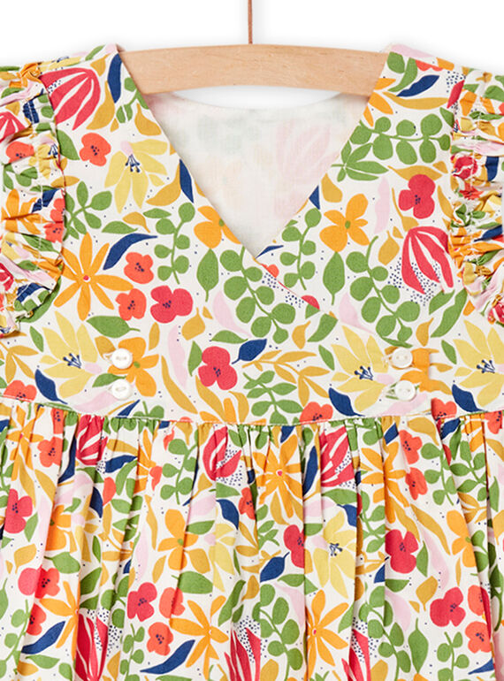 Baby girl floral print dress NIHOROB1 / 22SG09T3ROB000