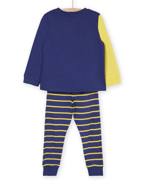 Blue and yellow pyjamas with rocket pattern REGOPYJFUZ / 23SH12D8PYJ708