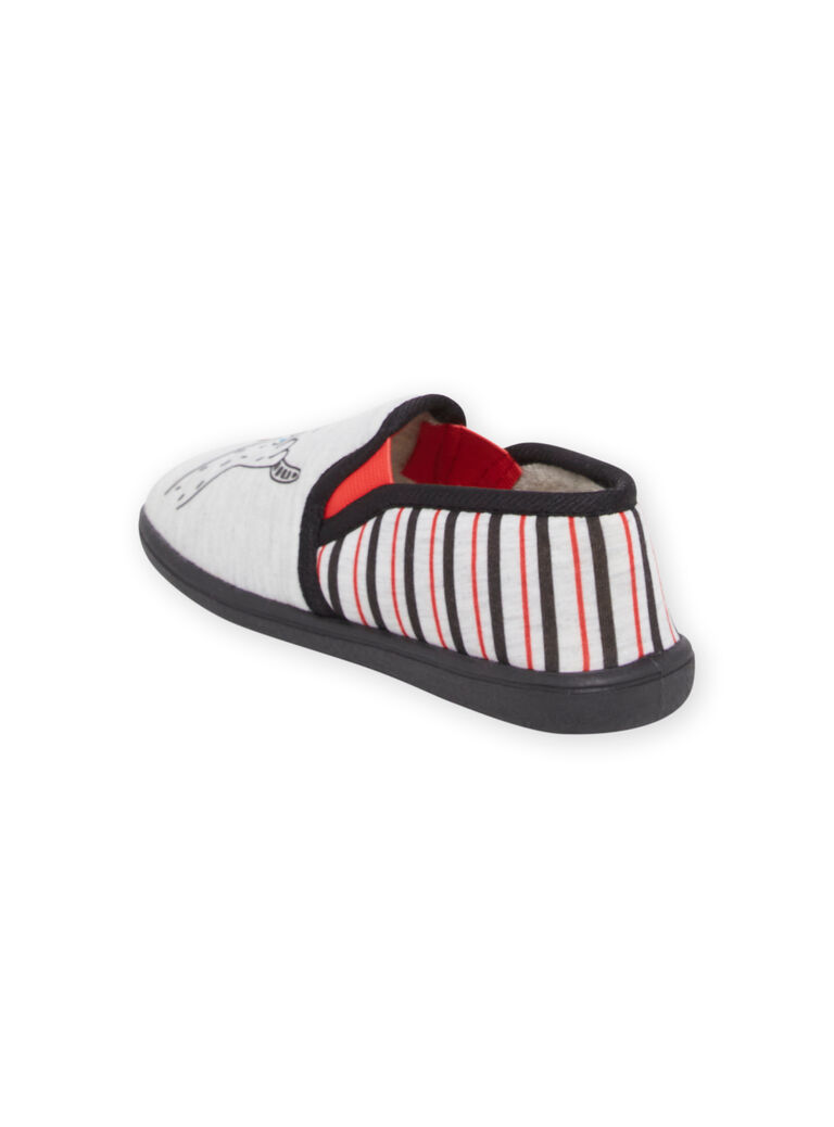 Child boy's grey, black and red slippers NOPANTCACHE / 22KK3621D0B943
