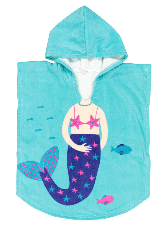 Baby girls' mermaid hooded towel FYACAPEX / 19SI01K1CDB203