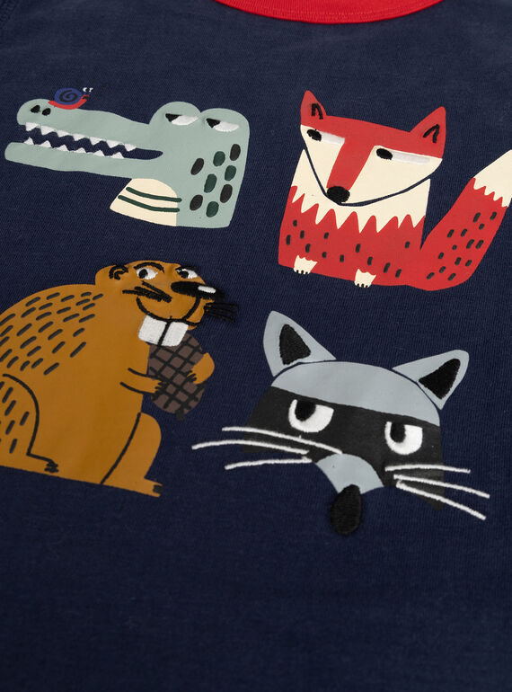 Marine animal portrait animation T-shirt for boys  VOROTEE1 / 24W902P1TML705