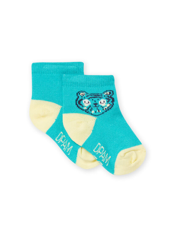 Baby boy turquoise socks NYUJOCHOU1 / 22SI1063SOQ202
