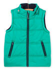 Sleeveless hooded down jacket with dinosaur animation POGRODOU1 / 22W902F1BLOG623