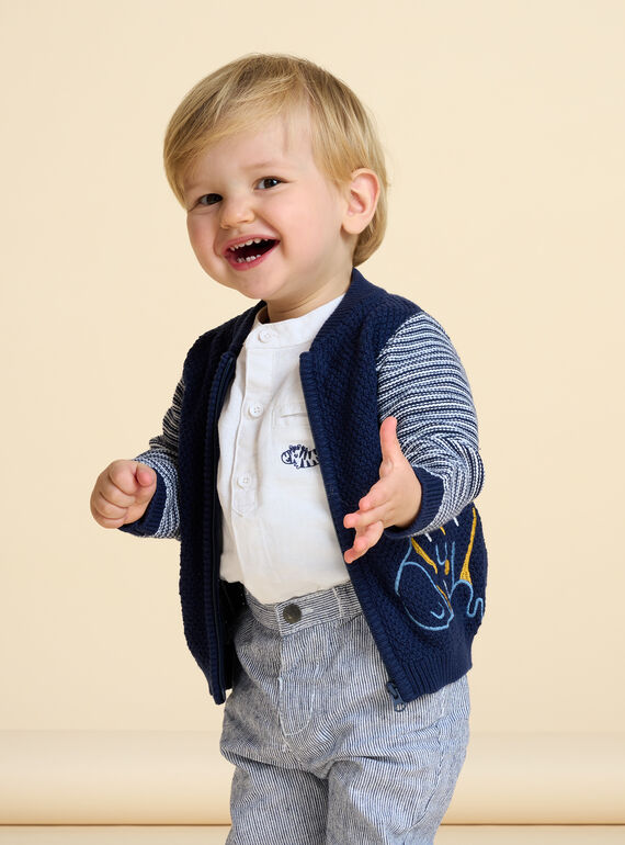 Baby boy ink blue vest NUSOGIL / 22SG10Q1GILC214