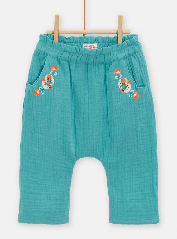 Blue pants for baby girls TICOPAN / 24SG09N1PAN215