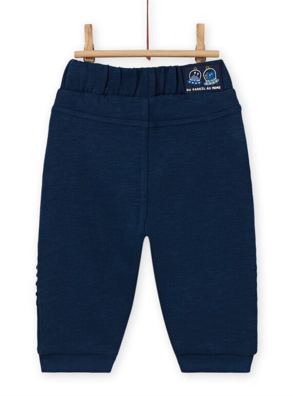 Baby boy's celestial blue pants with extraterrestrial patch MUPLAPAN1 / 21WG10O1PANC204