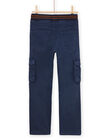 Plain blue canvas pants POJOPAMAT3 / 22W902B3PANC202