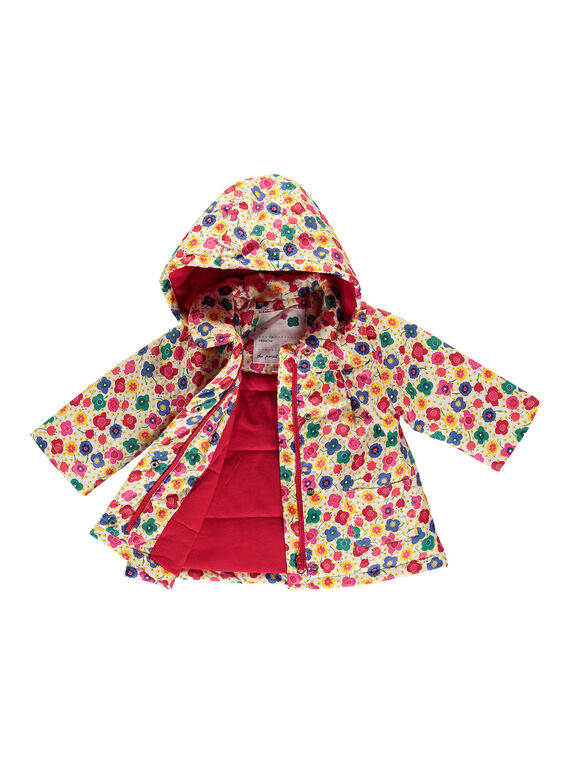 Baby girls' hooded raincoat FICOIMP / 19SG09X1IMP099
