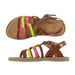 Girls' smart fluo leather sandals