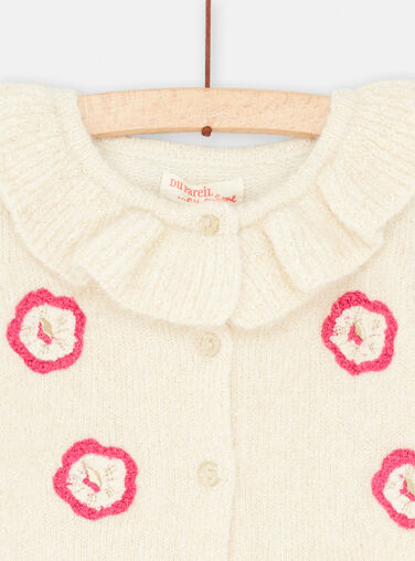 Baby girl pale pink cardigan SILOCAR / 23WG09R1CARA002