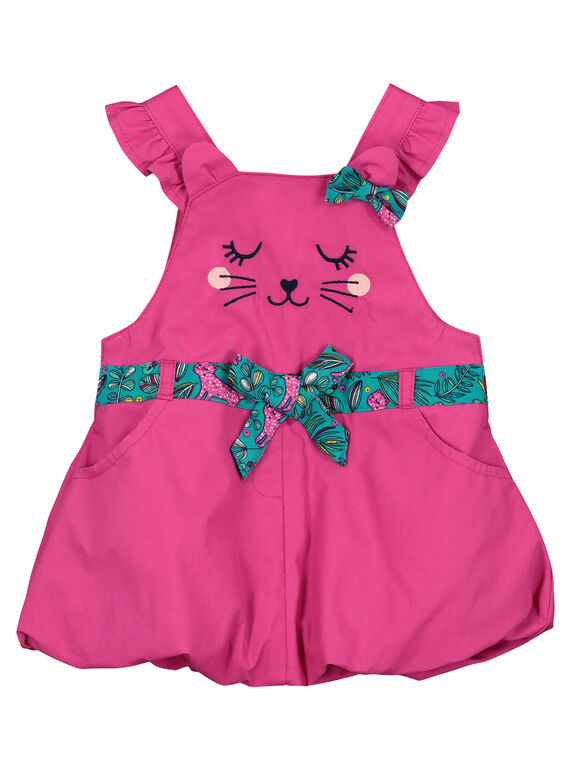 Baby girls' poplin dress FITUROB2 / 19SG09F2ROB712
