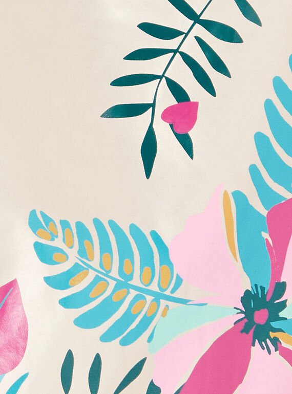 Golden raincoat with floral print LANAUIMPER / 21S901R2IMPK008