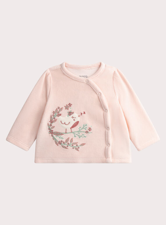 Baby girls' pink pyjamas WEFIPYJOIS / 25SH1391PYJD303