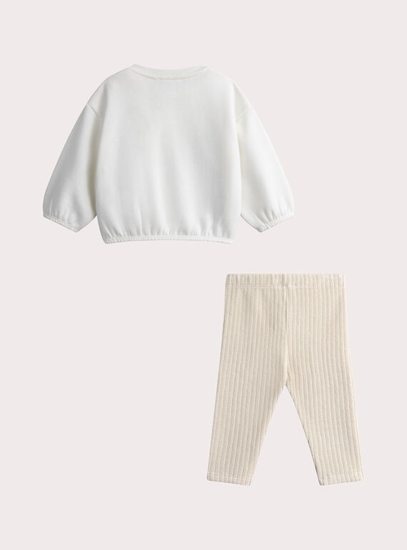 Newborns' sweatshirt and leggings set WOU1ENS2 / 25SF0471ENS005