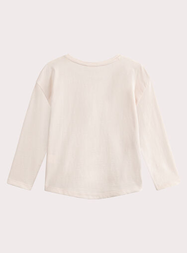 Ecru zebra animation T-shirt for girls  VAKOTEE1 / 24W90134TML114