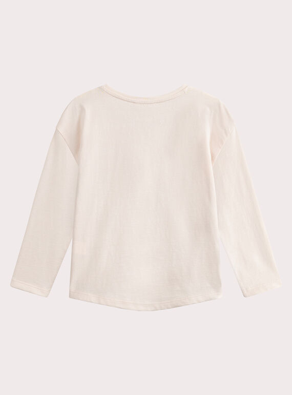 Ecru zebra animation T-shirt for girls  VAKOTEE1 / 24W90134TML114