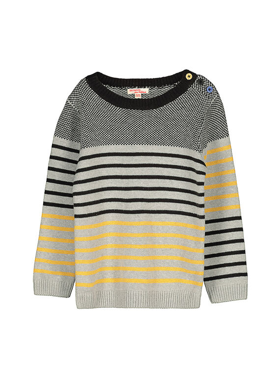 Boys' striped sweater FOLIPUL / 19S90221PUL099