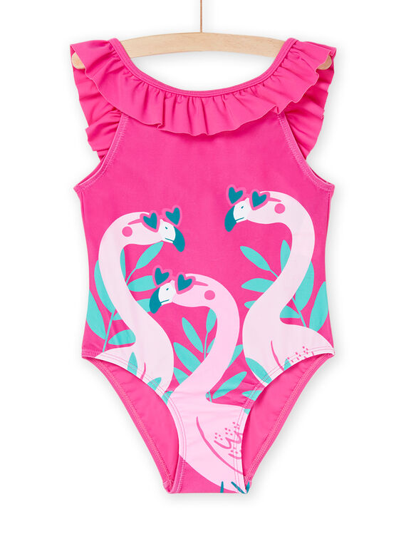 Gooseberry 1-piece swimming costume with pink flamingo print RYAMER4 / 23SI01R3MAID307