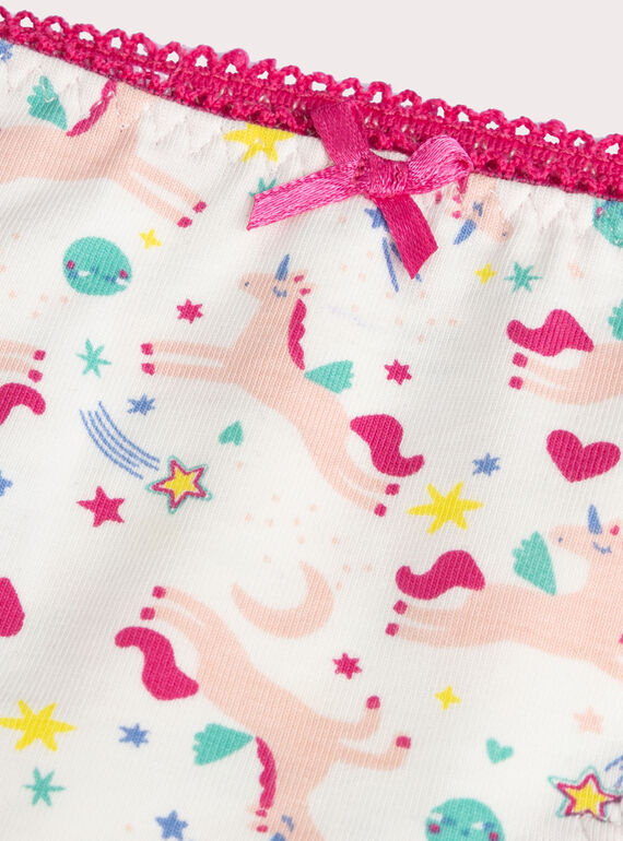 Set of 3 fancy printed panties for girls  VEFALOTUNI / 24WH1182D5L001