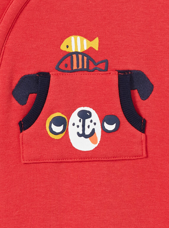 Baby boy red hooded jumpsuit LUNOCOM / 21SG10L1CBL410