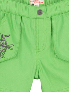 Baby boys' green shorts FUYEBER1 / 19SG10M1BER603