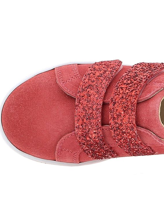 Girls' leather city trainers CFTENPINK / 18SK35W1D3G030