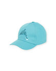 Blue cap with sequins dolphin animation child girl NYACAP3 / 22SI01C2CHA204
