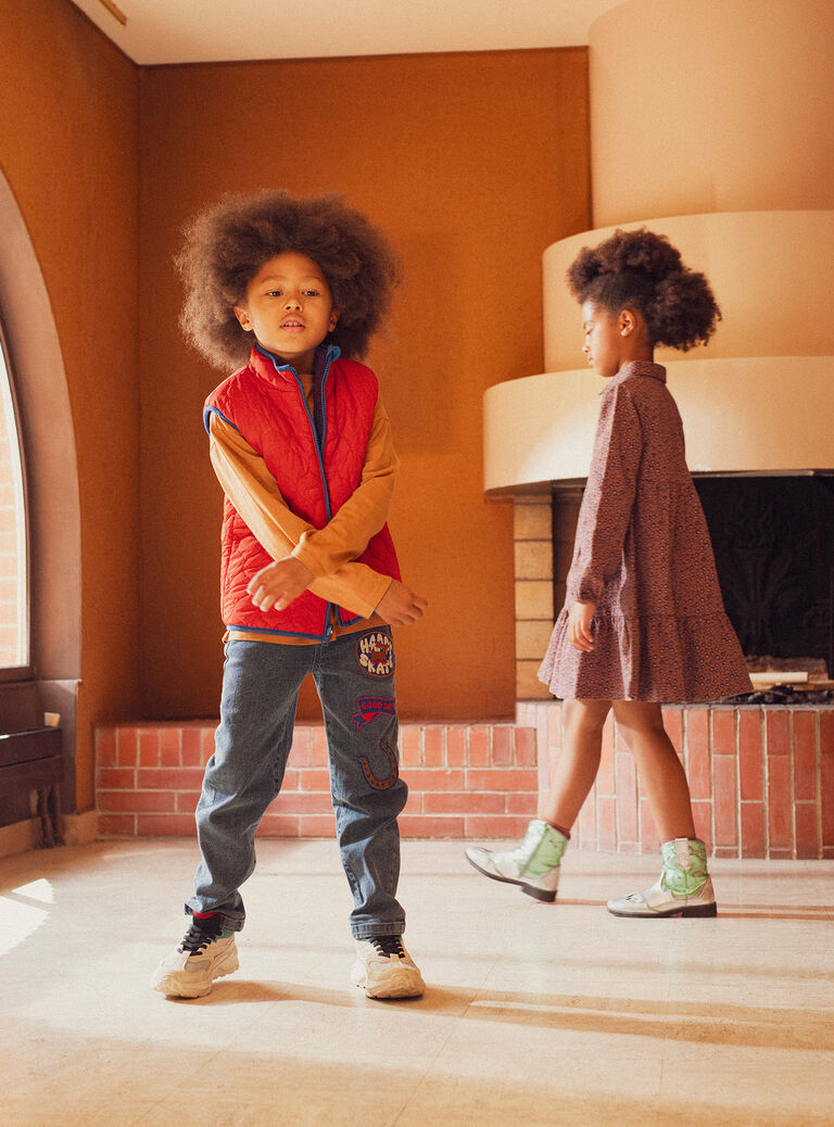 Burgundy KIDS CARDIGAN XOBLUGIL2 / 25W902N1GIL501