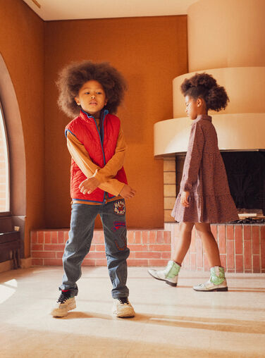 Burgundy KIDS CARDIGAN XOBLUGIL2 / 25W902N1GIL501