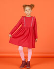 Girl's milano dress with long sleeves and ruffles MACOMROB3 / 21W901L2ROB408