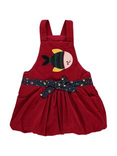 Baby girls' strappy velour dress DINAUROB3 / 18WG09G4ROB511