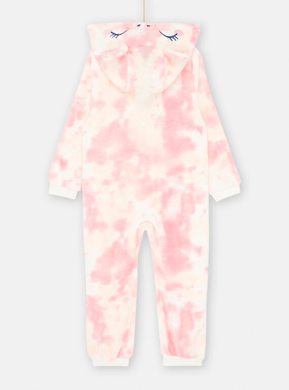 Pink and white tie and dye overpyjamas SEFASURUNI / 23WH1151CBL305
