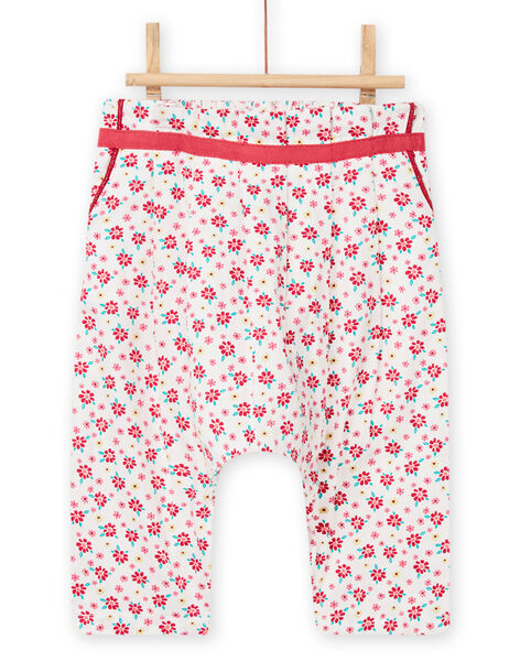 Baby Girl Ecru & Red Pants NIFLAPAN / 22SG09R1PAN001