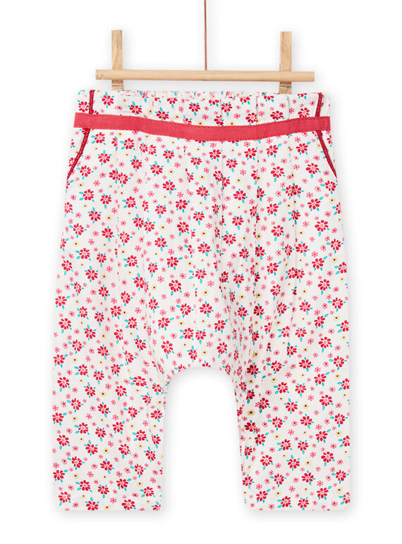 Baby Girl Ecru & Red Pants NIFLAPAN / 22SG09R1PAN001