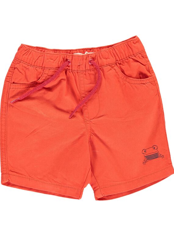 Baby boys' orange shorts CUJOBER10 / 18SG10S4BERE400