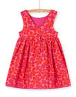 Reversible red and pink floral print dress LAVIROB2 / 21S901U3ROB419