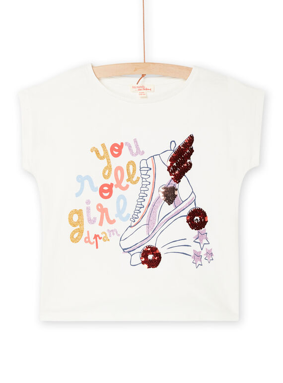 White T-shirt with roller animation RAPURTEE1EX / 23S901L1TMC001